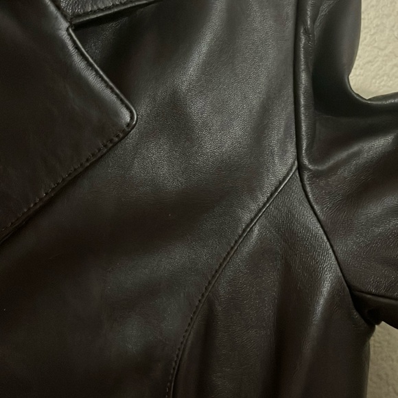 Adler Collection Women's Brown Leather Jacket Coat Medium - Picture 11 of 13